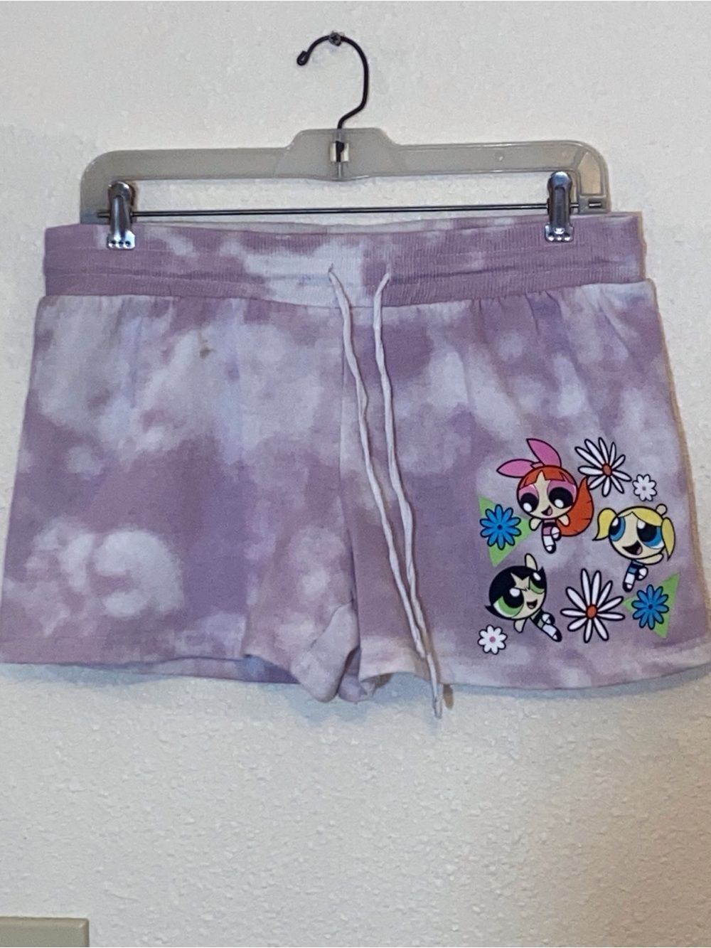Cartoon Network Lavender Tie-Dye Powerpuff Girls Athletic Shorts Size L